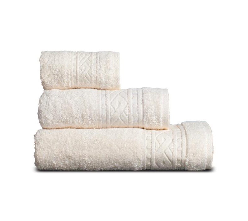 Πετσέτες Μπάνιου Εμπριμέ - Ζακάρ: Πετσέτες Μπάνιου Rayan Cream Sb Home  (Sboras)