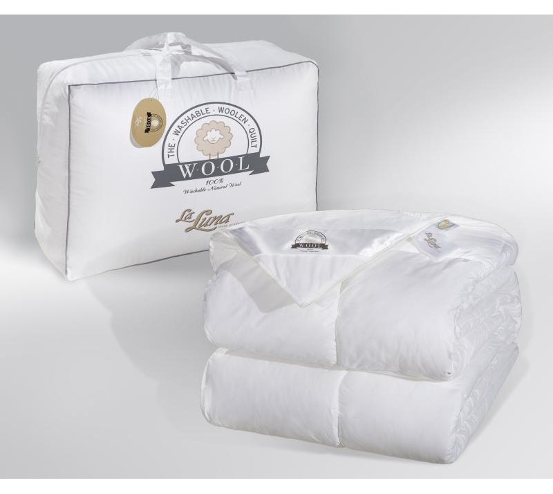 Παπλώματα Λευκά Υπέρδιπλα : Πάπλωμα King Size Μάλλινο Wool Natural Duvet La  Luna