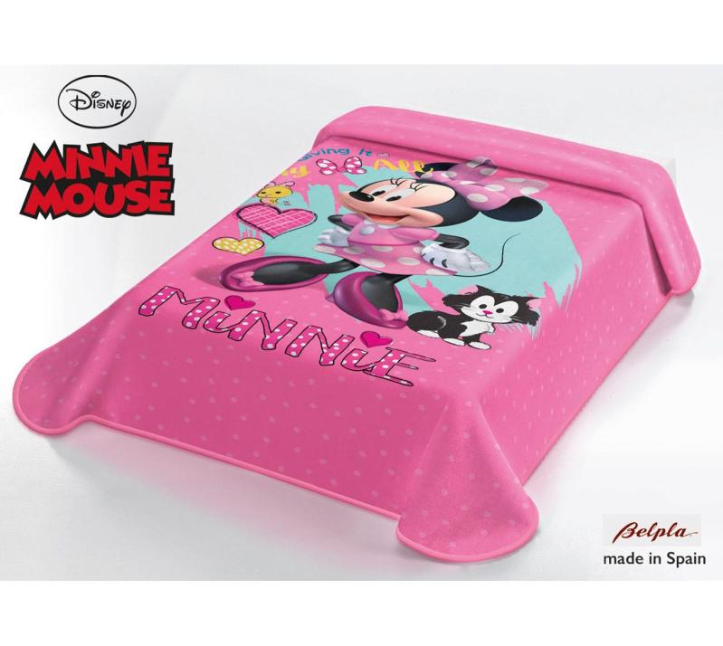 Παιδικές Κουβέρτες: Παιδική Κουβέρτα Μονή Βελουτέ (Disney) Minnie Mouse  Belpla