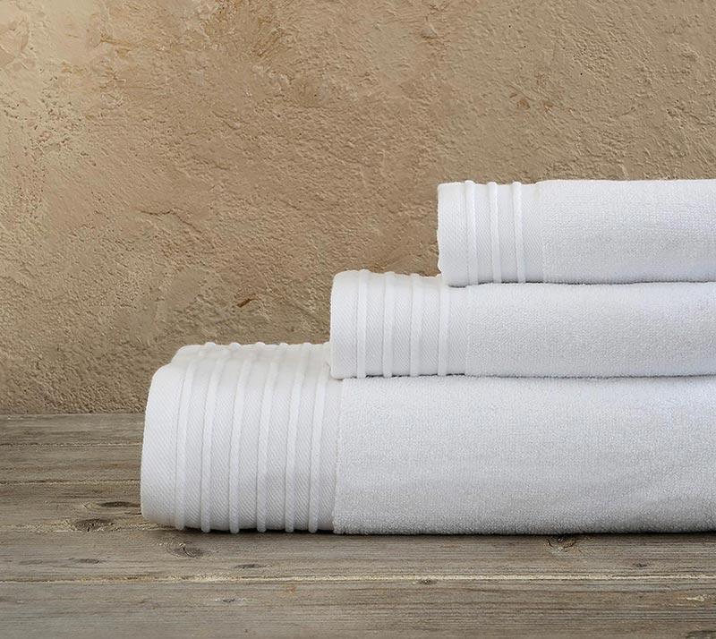 Πετσέτες Μπάνιου Σετ 3 Τεμαχίων: Πετσέτες Μπάνιου Σετ (3 Τεμ) Feel Fresh  White Nima Home